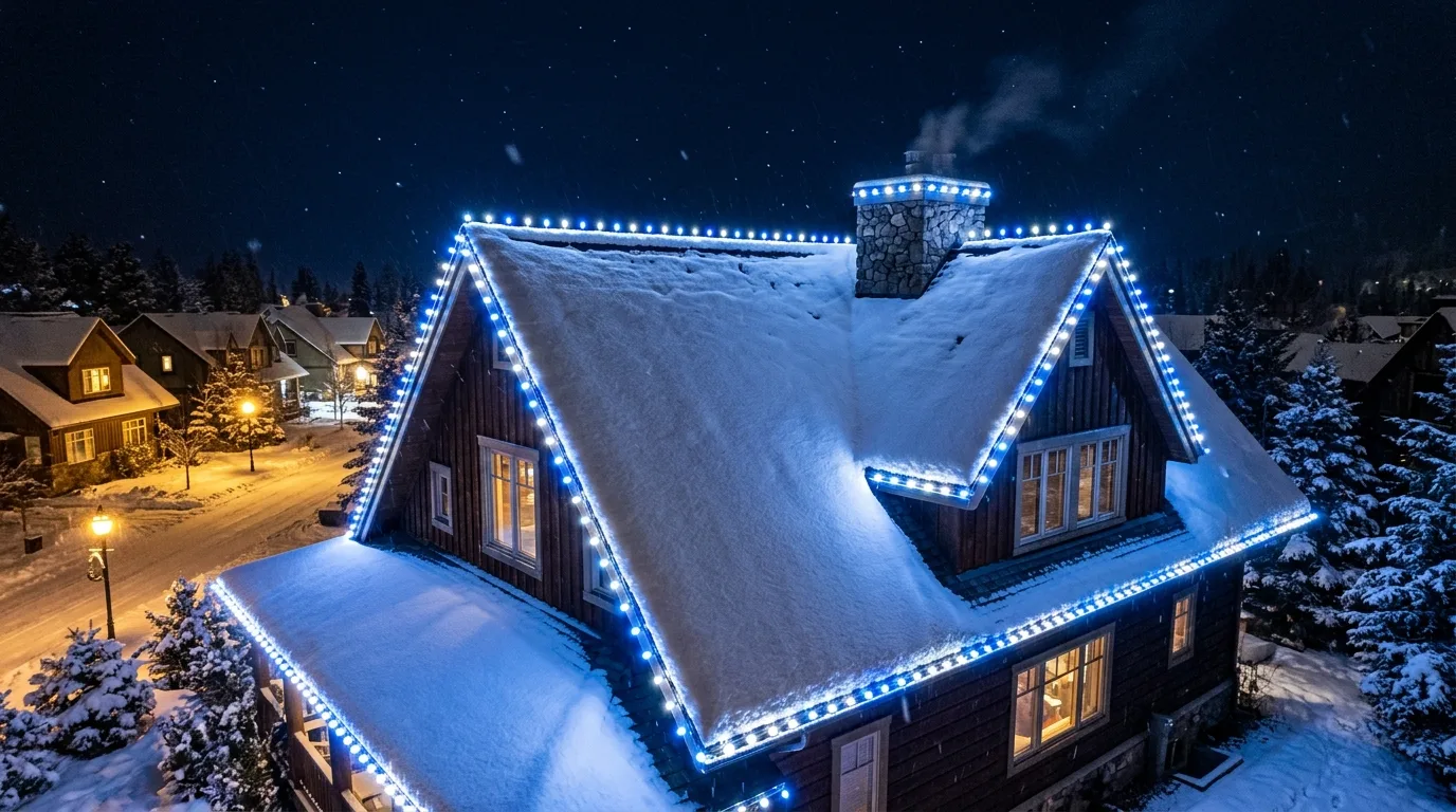 Light pathways carefully for both beauty and function inspiration for a holiday lit home.